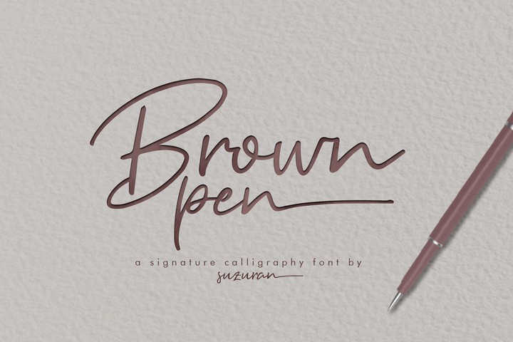 Font Brown Pen